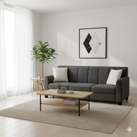 Malton 3 Seater Fabric Sofa with Cushion for Living Room