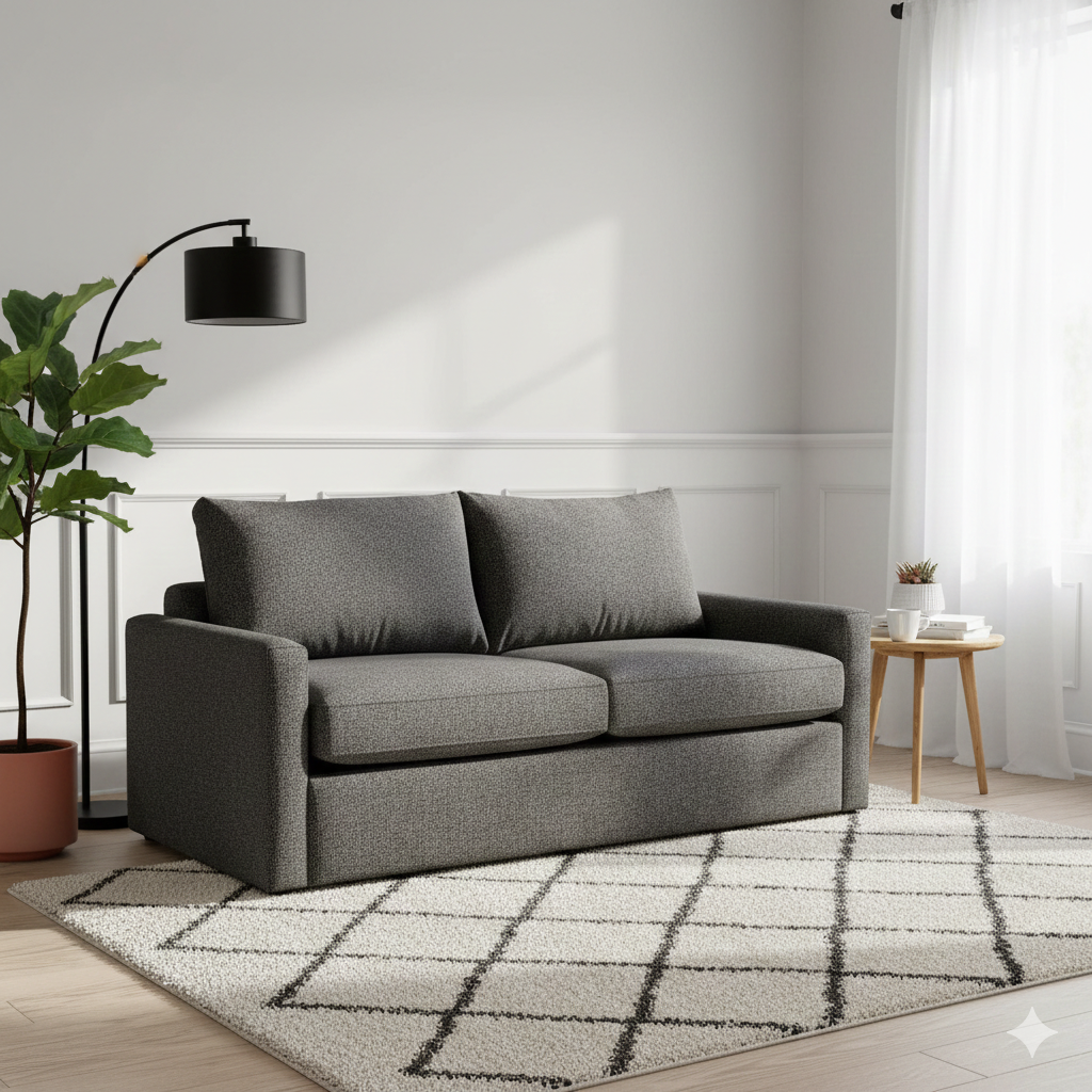 Modern Living, Timeless Comfort: Bruno 2 Seater Fabric Sofa For Living Room