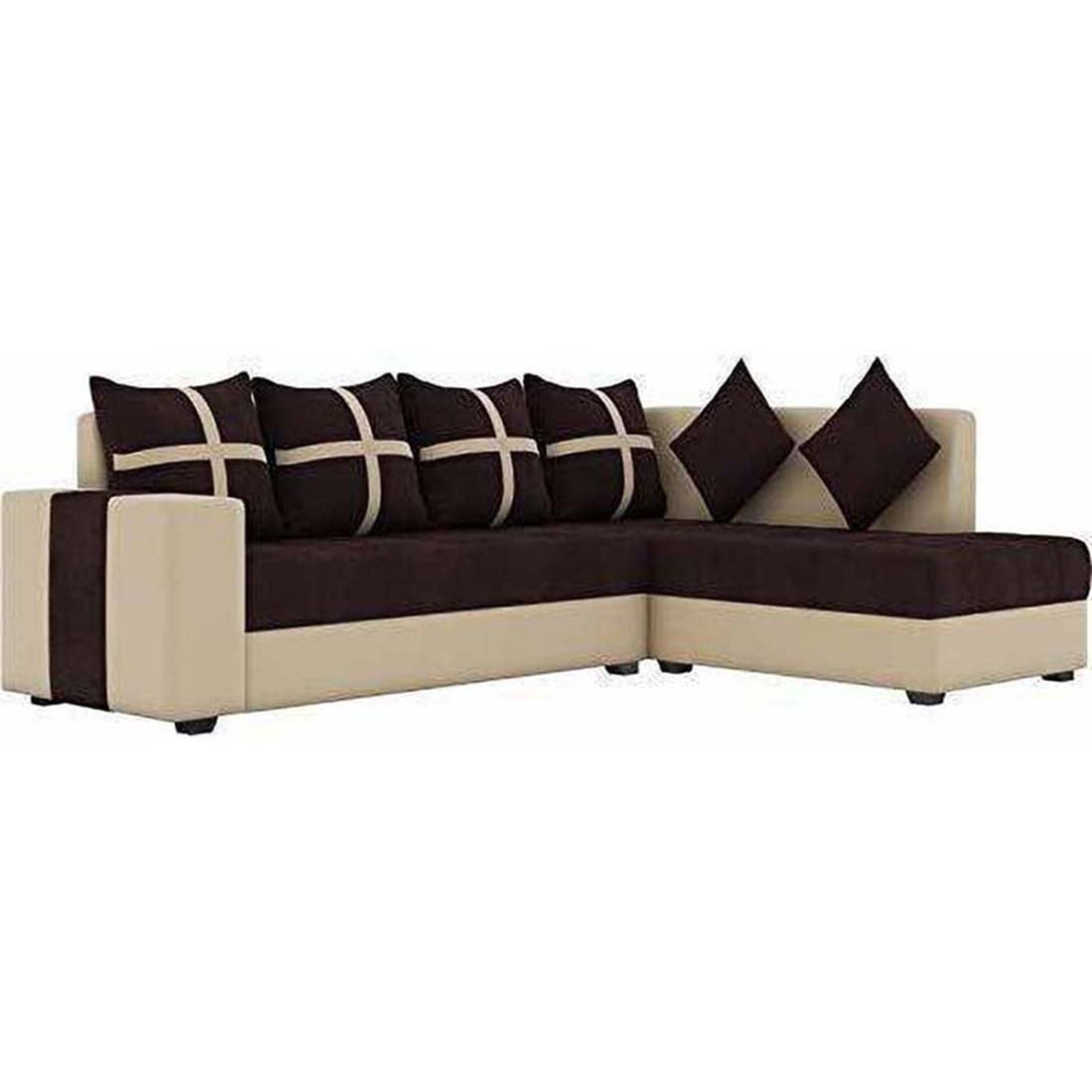 Jamestown L Shape Fabric Sofa Set For Living Room