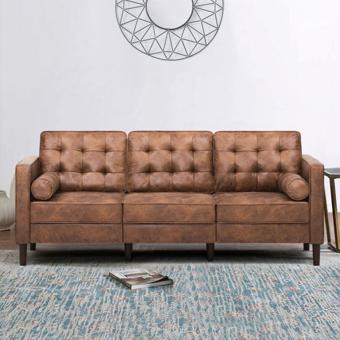 Drinel Leatherette Sofa for Living Room