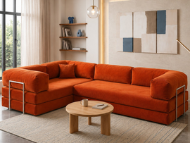 Vegas 5 Seater Sofa Cum Bed – Modern L Shape Convertible Lounge Sofa for Living Room