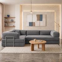 Vegas Modern Sofa Cum Bed with Premium Lounge Comfort – Luxury Convertible Fabric Sofa