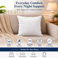 2 Premium Micro Fiber Cushion Filler for Multi-Functional Purposes for Comfort (14x14 Inches)