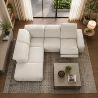 Carlos 5 Seater Manual Recliner L Shape Sofa for Living Room | Premium L shape Recliner Sofa Set
