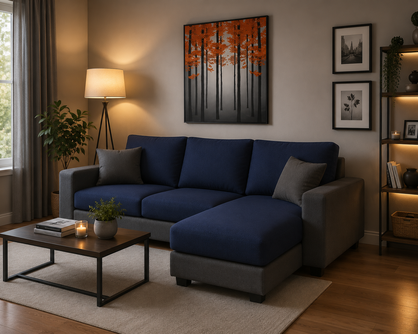 Wayland Modern Living Room Fabric Sofa – Luxury Comfortable Designer Sofa Set