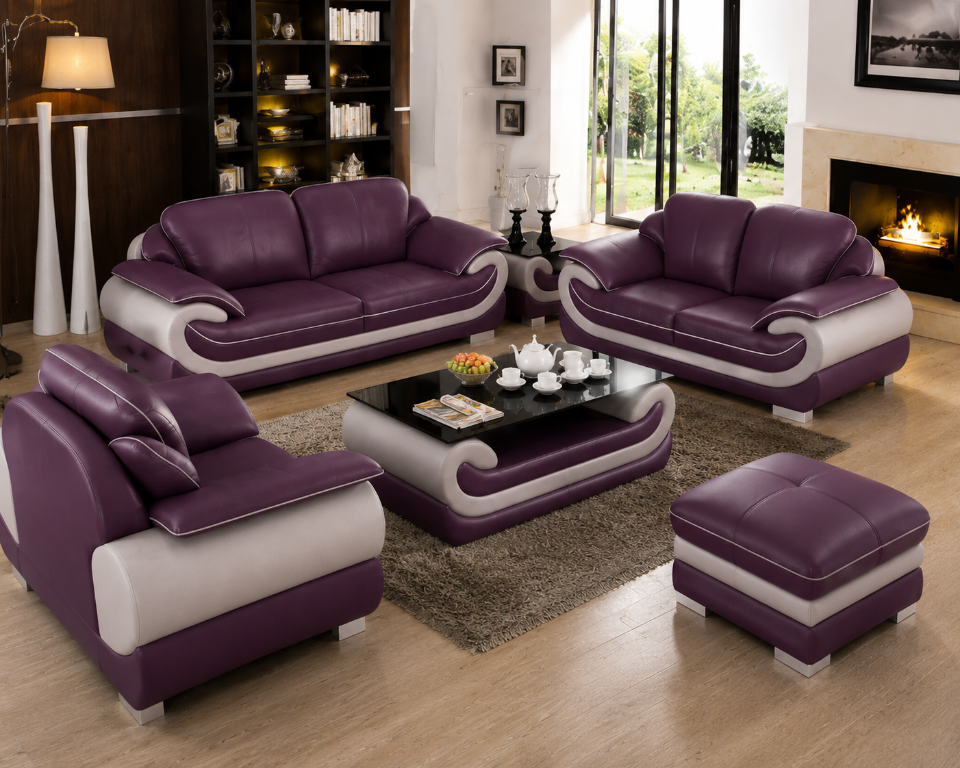 Crown 3+2+1 Leatherette  Sofa Set for Living Room