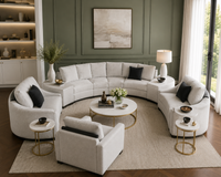 Ambrister U Shape 10 Seater Leatherette Sofa Set – Luxury Modern Sectional Sofa for Living Room
