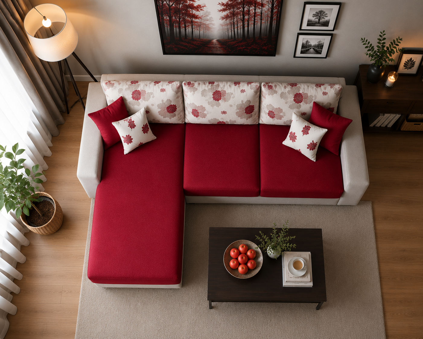 Wayland Modern Living Room Fabric Sofa – Luxury Comfortable Designer Sofa Set