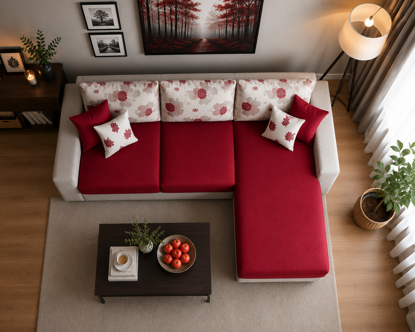 Wayland Modern Living Room Fabric Sofa – Luxury Comfortable Designer Sofa Set