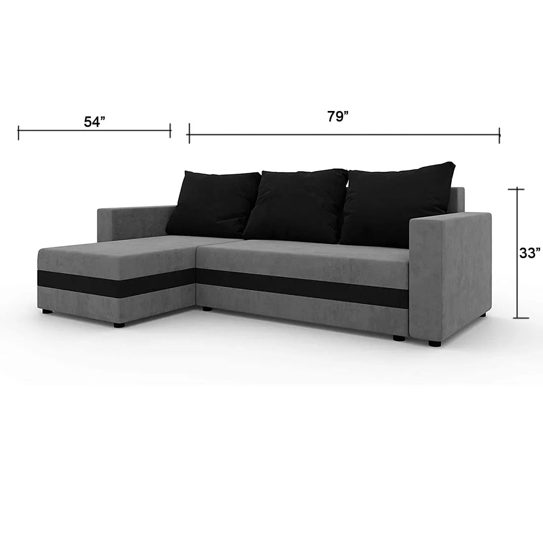 Adrain 4 Seater L Shape Sofa For Living Room - Torque India