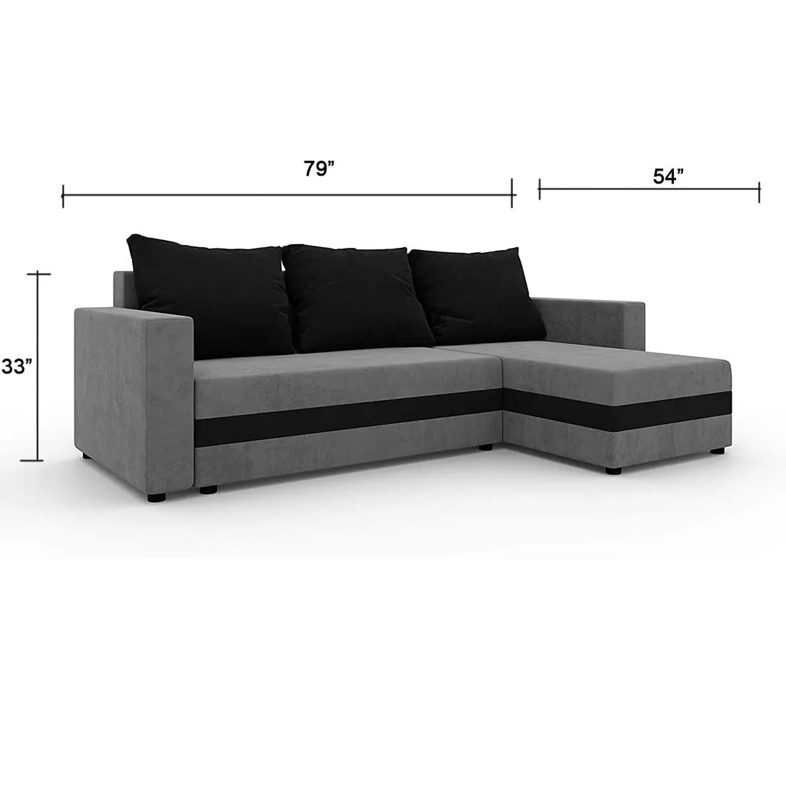 Adrain 4 Seater L Shape Sofa For Living Room - Torque India