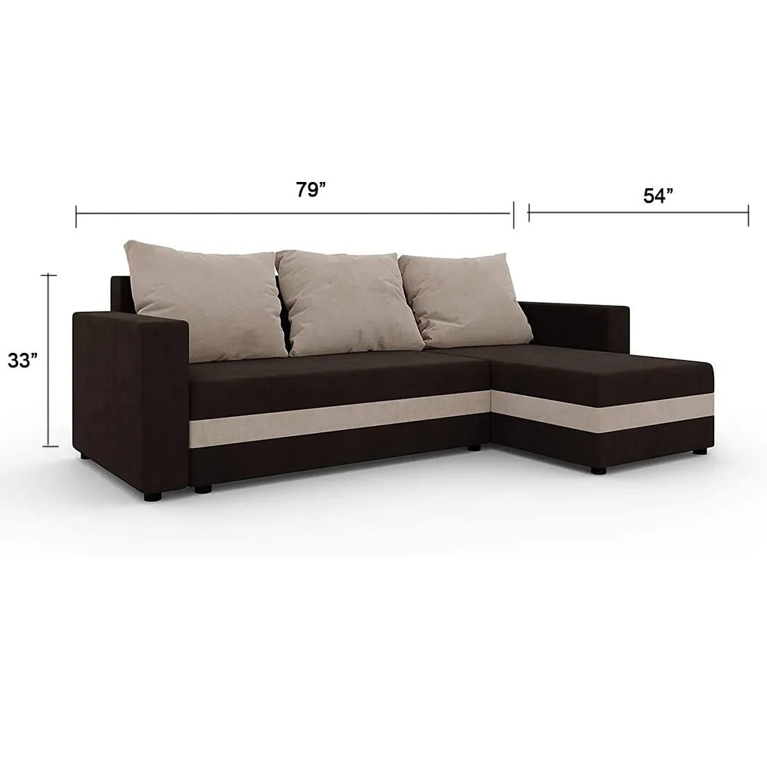 Adrain 4 Seater L Shape Sofa For Living Room - Torque India