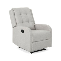 Adrano Upholstered Fabric Manual Recliner | One Seater Recliners (Flash Sale) - Torque India