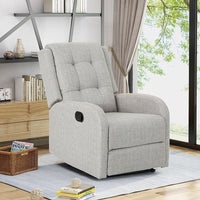 Adrano Upholstered Fabric Manual Recliner | One Seater Recliners (Flash Sale) - Torque India