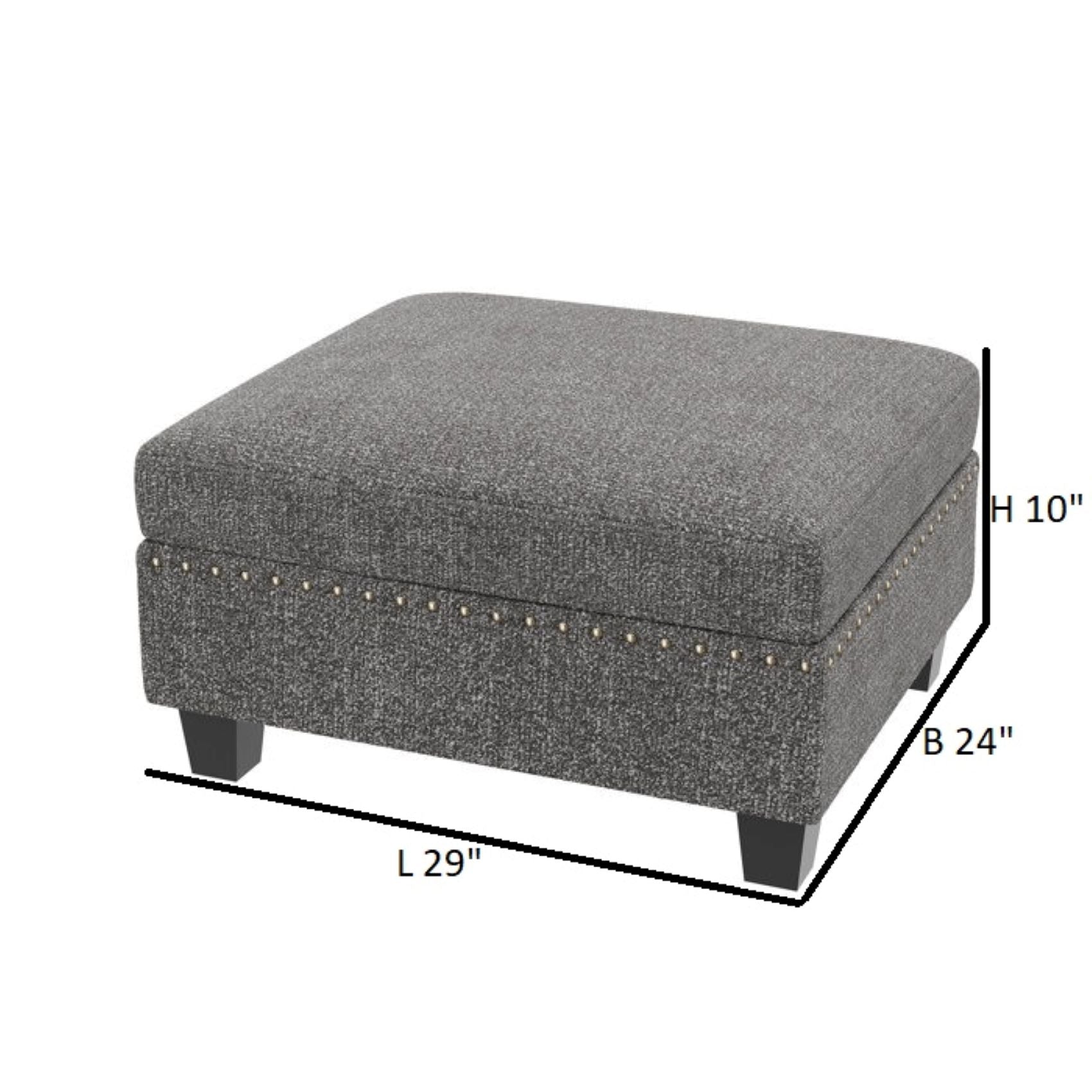 Albert Storage Ottoman Pouffe Puffy for Foot Rest Home Furniture - Torque India