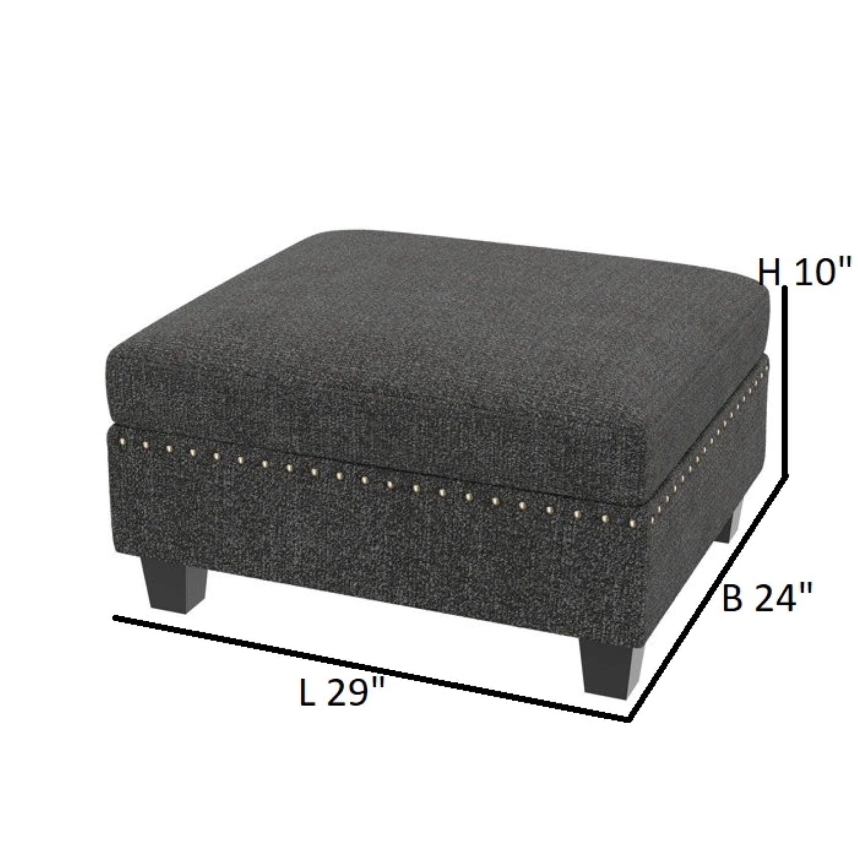 Albert Storage Ottoman Pouffe Puffy for Foot Rest Home Furniture - Torque India