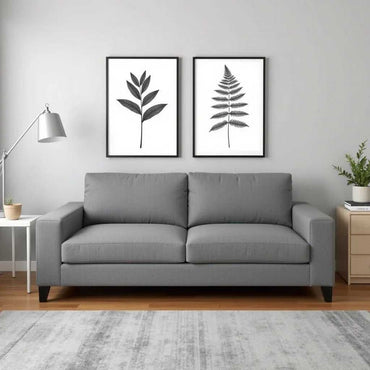 Albury 3 Seater Sofa for Living Room - Grey - Torque India