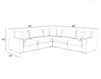 Alston Fabric L Shape 5 Seater Corner Sofa | Modern Living Room Sofa