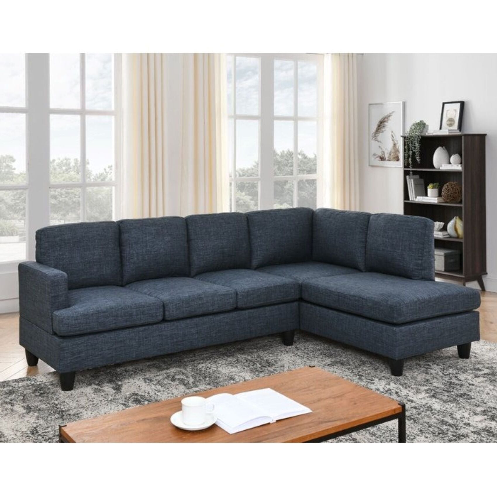 Altos L Shape 6 Seater Fabric Sofa - Torque India