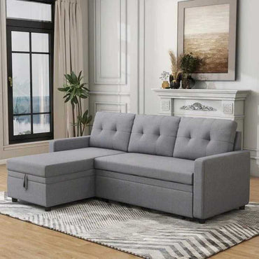 Anoy 4 Seater Sofa | Convertible Bed With Storage - Torque India