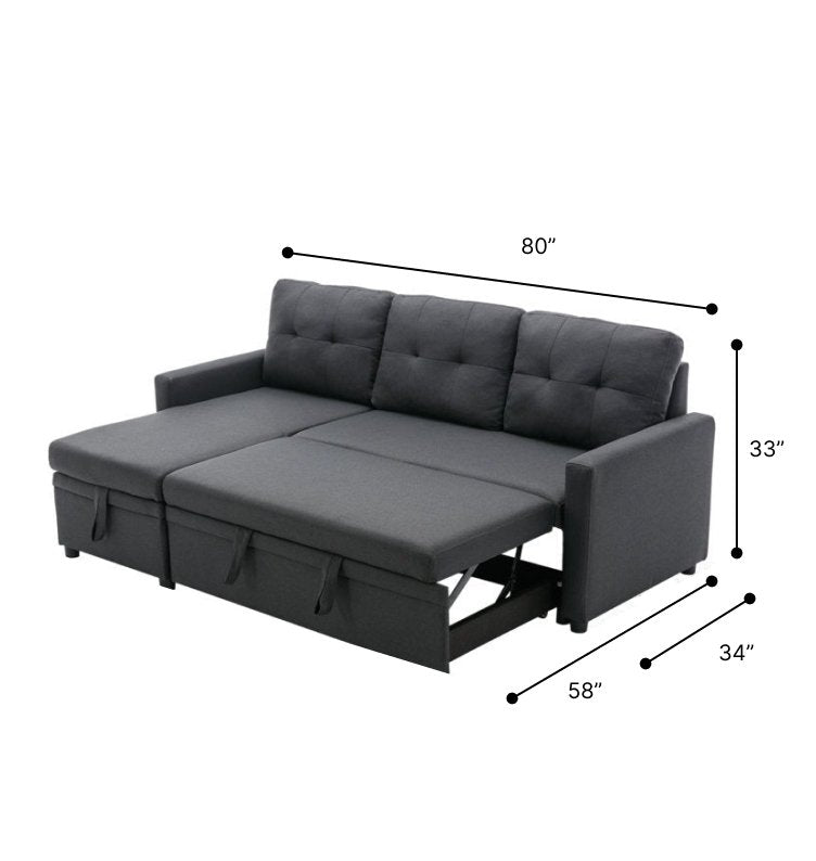 Anoy 4 Seater Sofa | Convertible Bed With Storage - Torque India