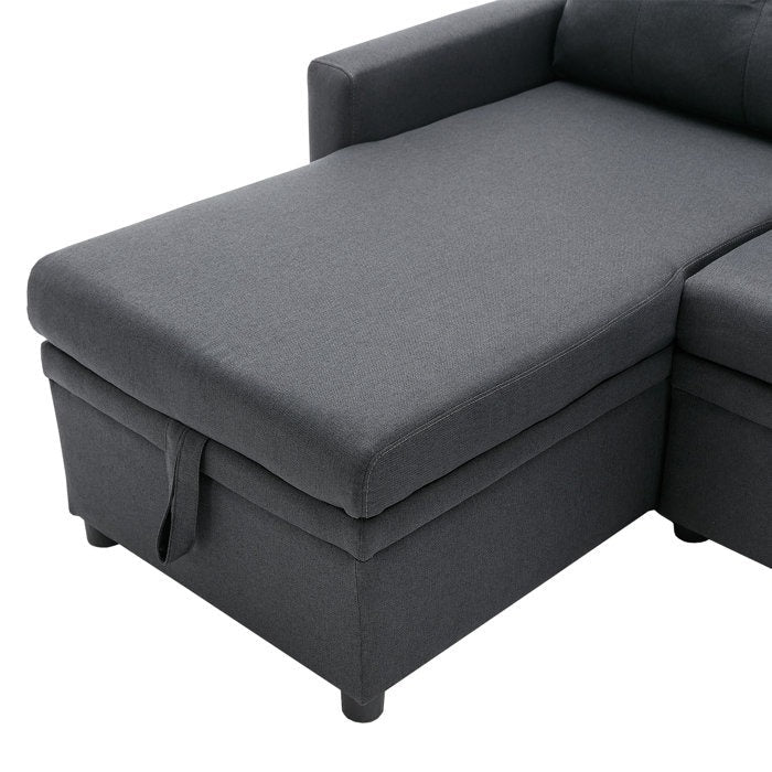 Anoy 4 Seater Sofa | Convertible Bed With Storage - Torque India