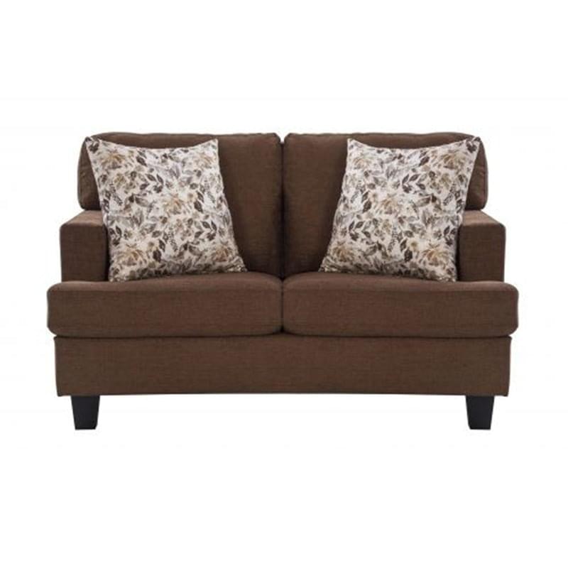 Apricot Fabric Sofa For Living Room - Brown - Torque India