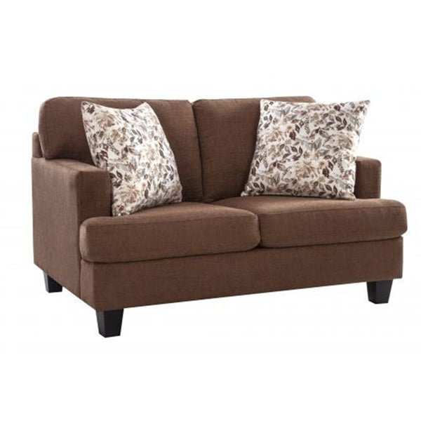 Apricot Fabric Sofa For Living Room - Brown - Torque India