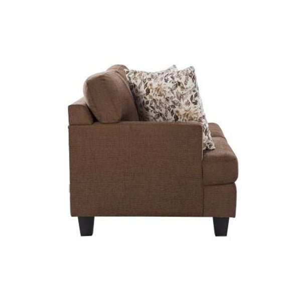 Apricot Fabric Sofa For Living Room - Brown - Torque India