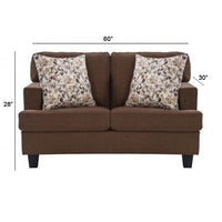 Apricot Fabric Sofa For Living Room - Brown - Torque India