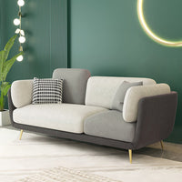 Aurora Gray 3 - Seater Sofa with Gold Accents – Luxe Comfort in Modern Design - Torque India