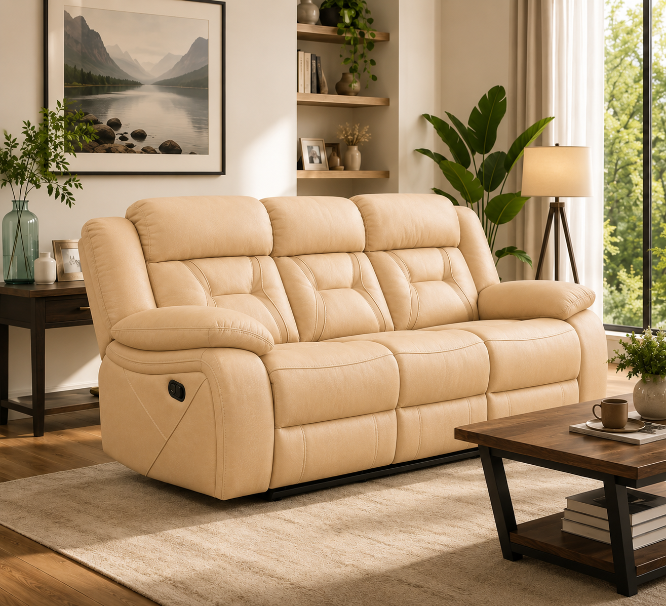 Pawel Manual Leatherette Recliner | Premium Recliner Chair for Living Room