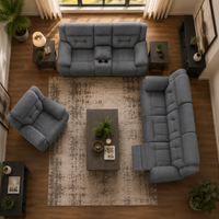 Pawel Manual Suede Leatherette Recliner