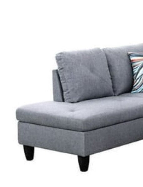 Christen 5 Seater L Shape Fabric Sofa Set with Storage Ottoman