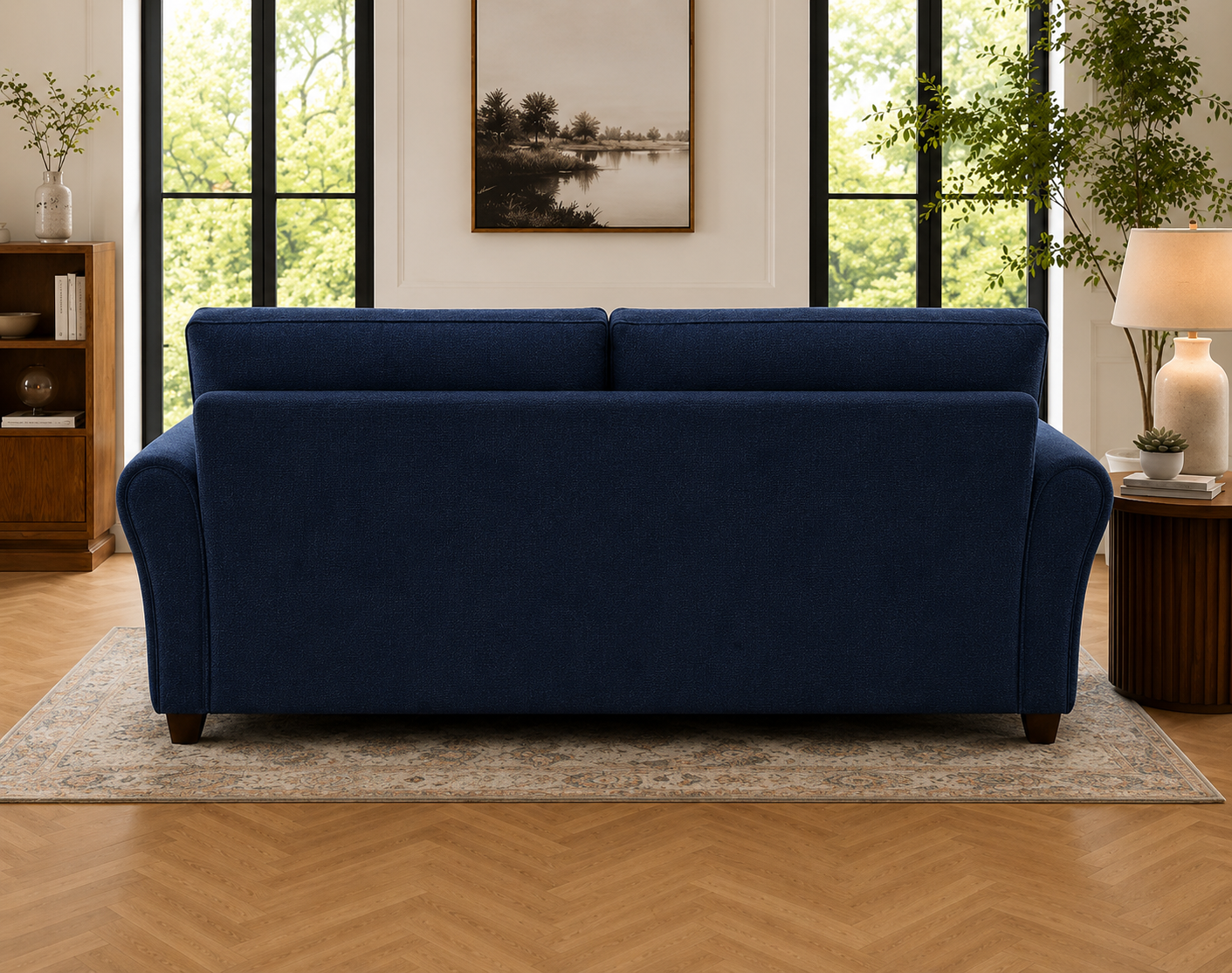 Penny 3 Seater Fabric Sofa – Modern Wooden Frame Living Room Couch