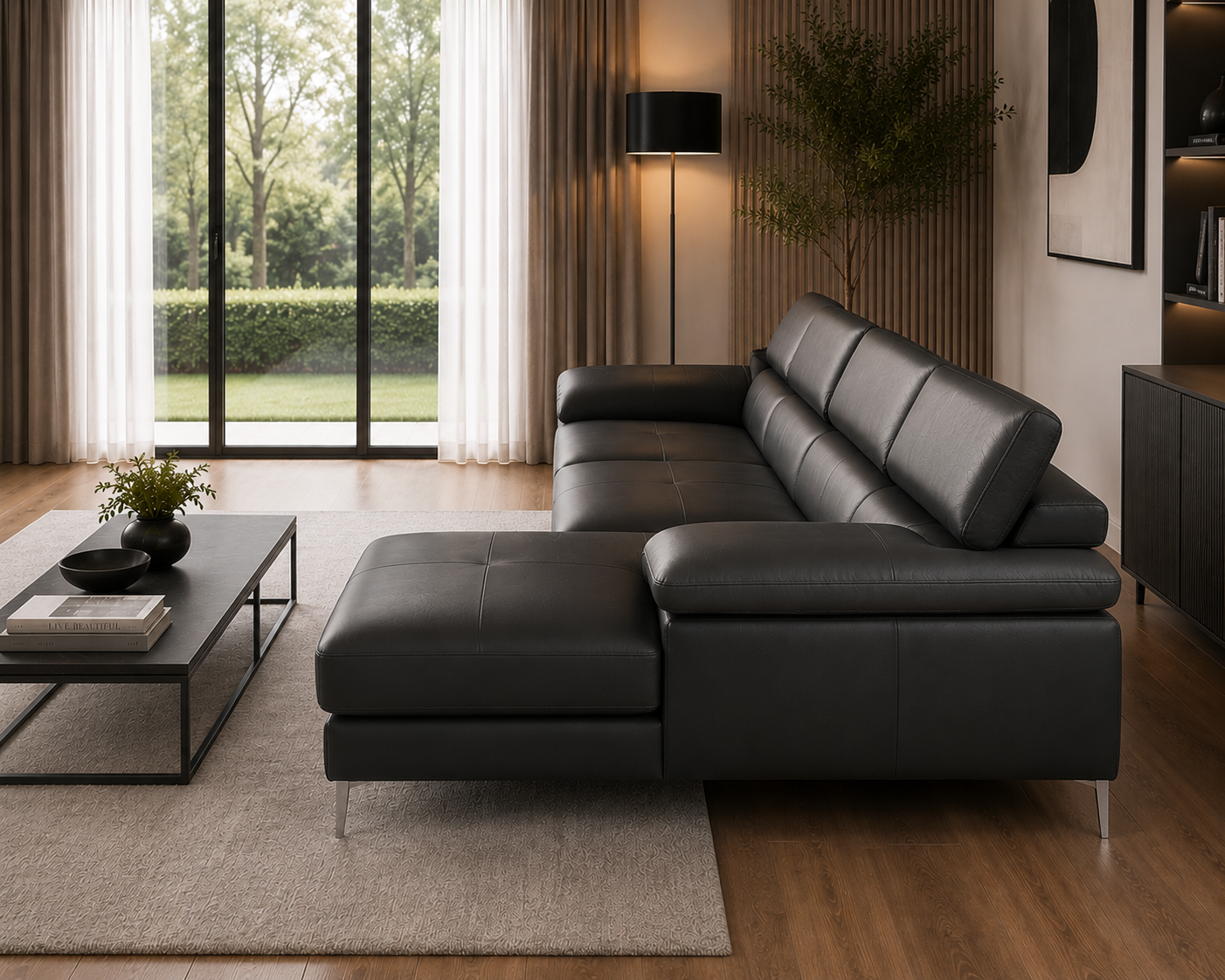 Renzo Leatherette Sofa For Living Room