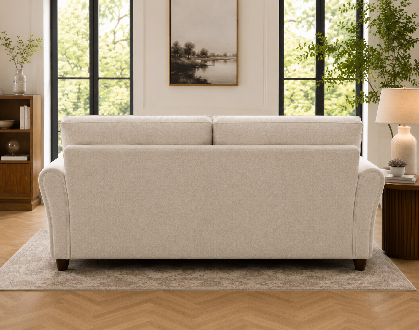 Penny 3 Seater Fabric Sofa – Modern Wooden Frame Living Room Couch