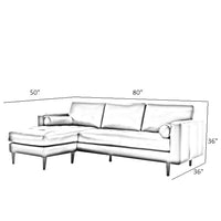 Bosco 4 Seater L Shap Leatherette Sofa - Torque India