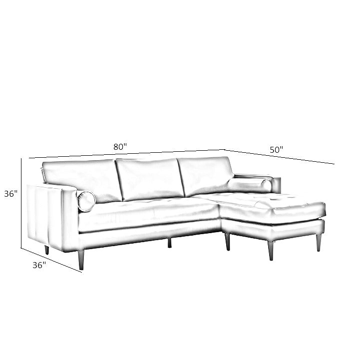 Bosco 4 Seater L Shap Leatherette Sofa - Torque India