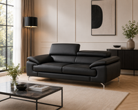 Renzo Leatherette Sofa For Living Room