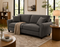 Penny 3 Seater Fabric Sofa – Modern Wooden Frame Living Room Couch