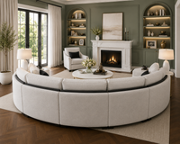 Ambrister U Shape 10 Seater Leatherette Sofa Set – Luxury Modern Sectional Sofa for Living Room