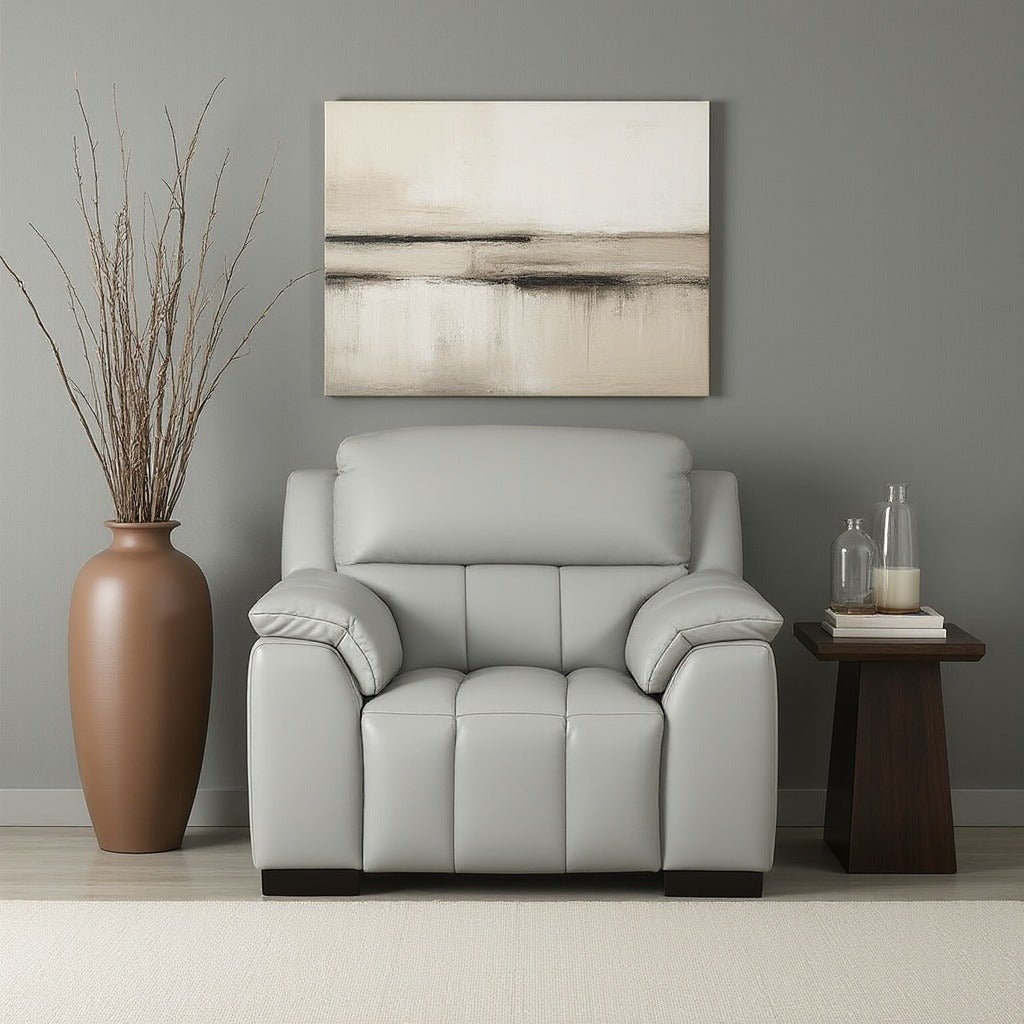 Casanoy 1 Seater Leather Sofa for Living Room - Torque India