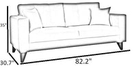 Celina 3 Seater Fabric Sofa - Torque India