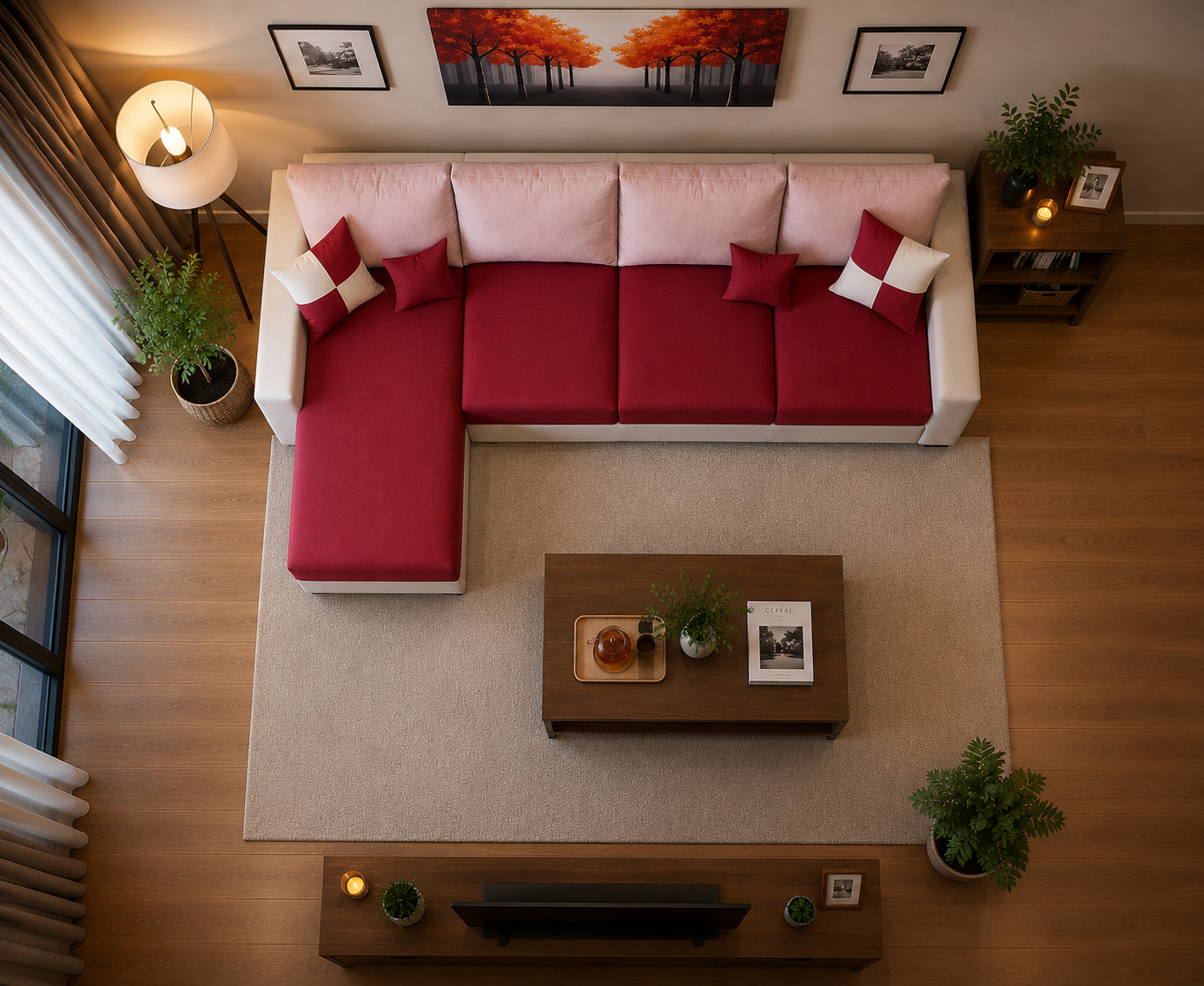 Wayland Modern Living Room Fabric Sofa – Luxury Comfortable Designer Sofa Set