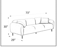 Cimino 3 Seater Fabric Sofa For Living Room - Torque India