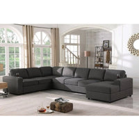 Cirina 8 Seater U Shape Fabric Sofa For Living Room| Bedroom | Office - Torque India