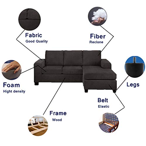 Cordell 4 Seater Fabric Sofa for Living Room - Torque India