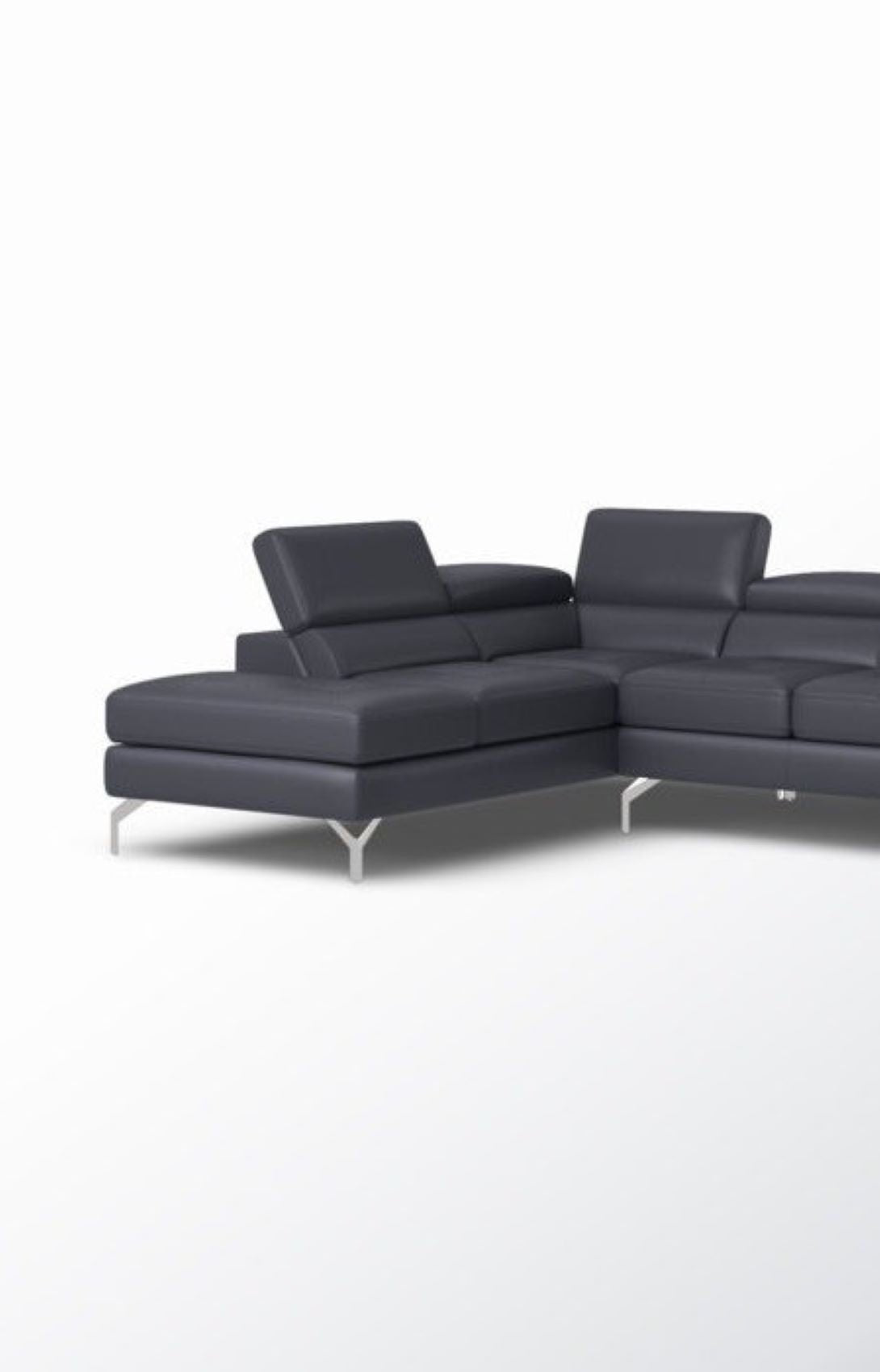 Crasio 5 Seater L Shape Leatherette Sofa For Living Room - Torque India