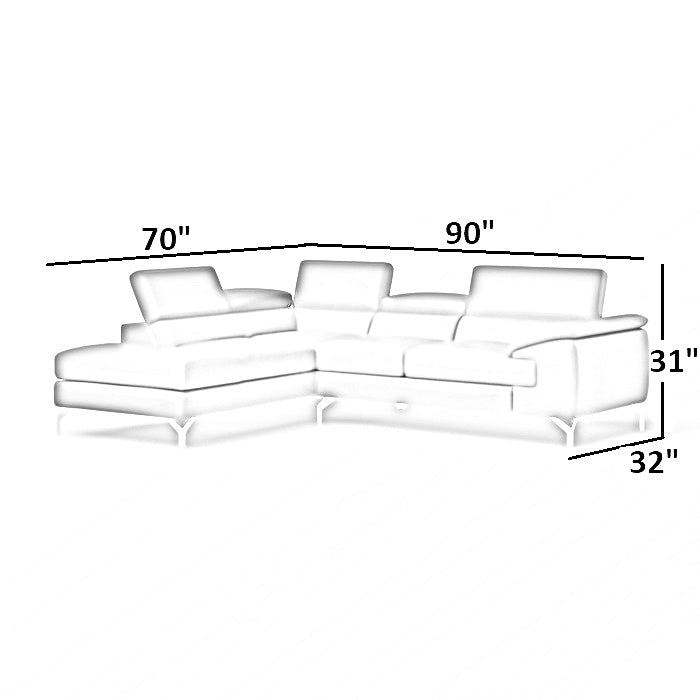 Crasio 5 Seater L Shape Leatherette Sofa For Living Room - Torque India